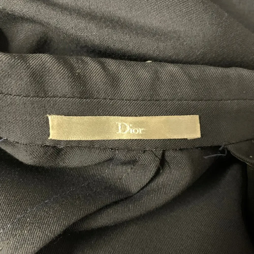 DIOR Chest Size 42 Navy Solid Cashmere Notch Lapel Sport Coat